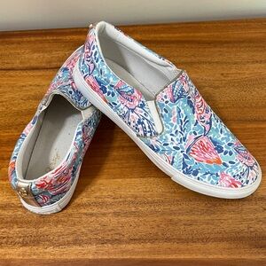 Lilly Pulitzer Julie Colorful Slip On Sneakers Size 10